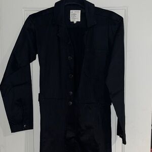 NWT For Days Organic Cotton Black Twill Jumpsuit XS
